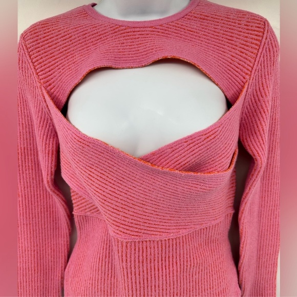 3.1 Phillip Lim Long Sleeve Double Face Rib Crossbody Sweater Small New with - Picture 4 of 11